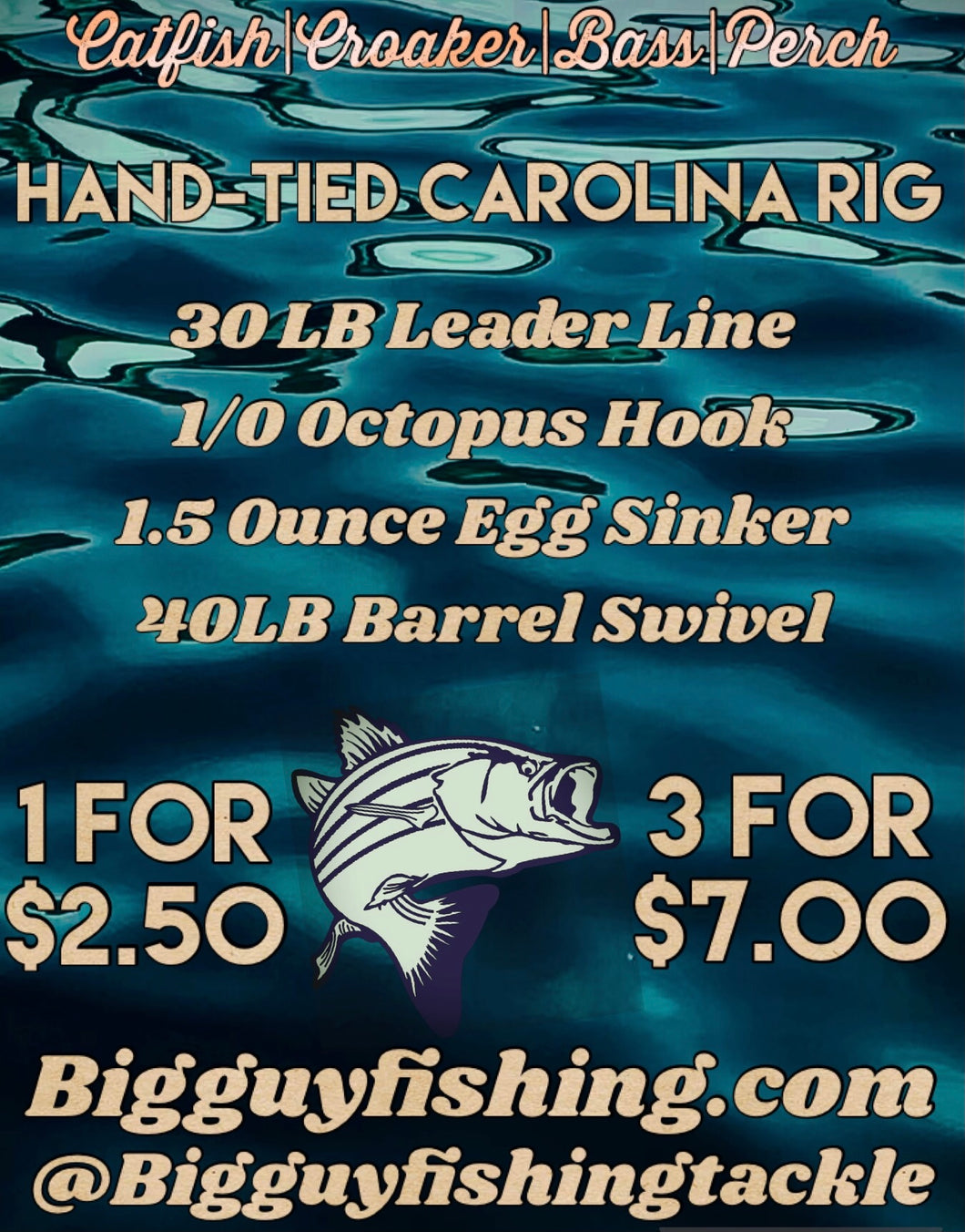 Carolina Rig (C-Rig) (Pack of 3) – Big Guy Fishing